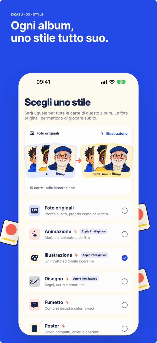 Scelta dello stile per un album personale in Zikabu